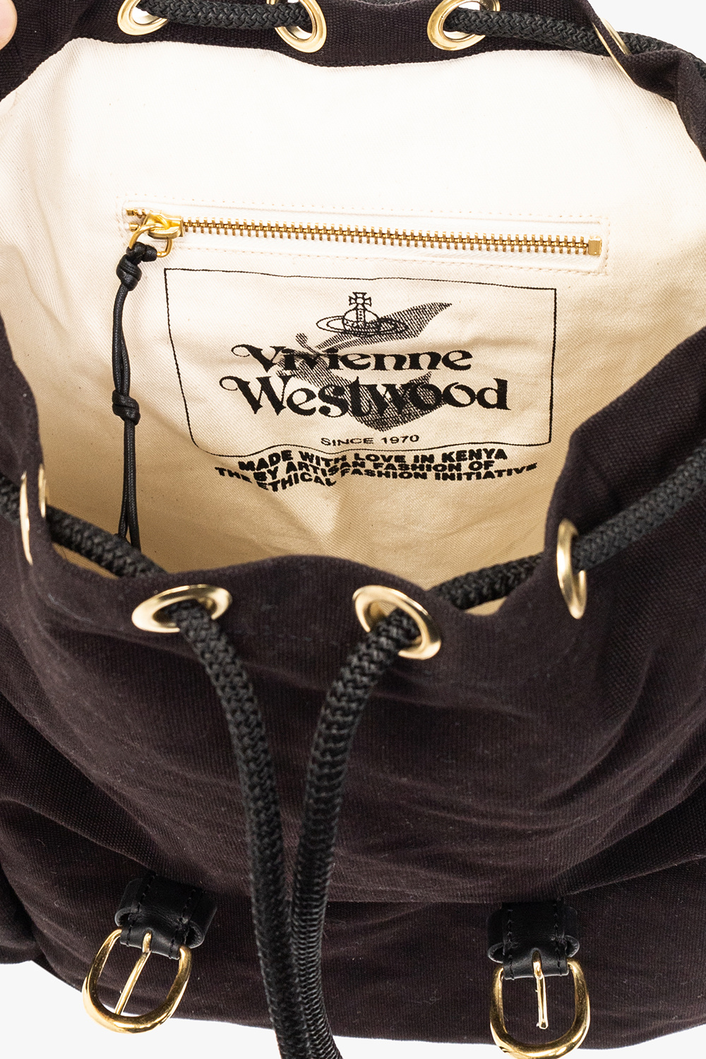 Black Backpack in recycled materials Vivienne Westwood - Vitkac Canada